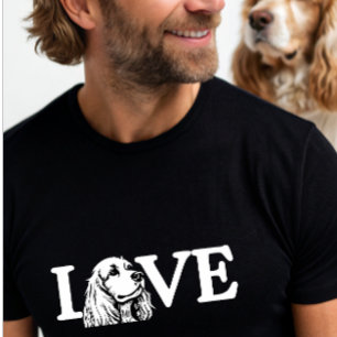 Leuke Love Cocker Spaniel hond T-shirt