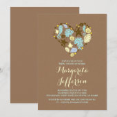 Leuke Love Heart Beach vrijgezellenfeest nodigt ui Kaart (Voorkant / Achterkant)