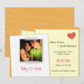 Leuke Love Note Save The Date Kaart (Voorkant / Achterkant)