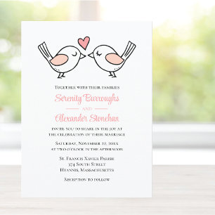 Leuke Lovebirds Natuur Lovers Roze Tortelduifjes Kaart