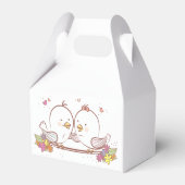 Leuke Lovebirds Tortelduifjes Roze Bruiloft Party Bedankdoosjes (Achterkant)