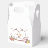 Leuke Lovebirds Tortelduifjes Roze Bruiloft Party Bedankdoosjes (Geopend)