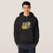 Leuke luiaard ananas hoodie (Voorkant volledig)