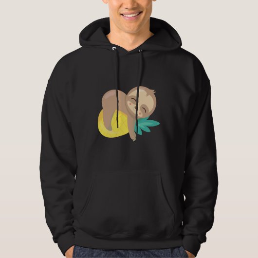 Leuke luiaard ananas hoodie (Voorkant)