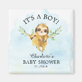 Leuke luiaard Baby shower Favor Magnet (Voorkant)