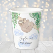 Leuke luiaard Baby shower van de jongen Papieren Bekers