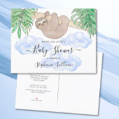 Leuke luiaard Baby shower van de jongen Uitnodiging Briefkaart