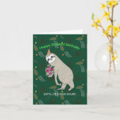 Leuke luiaard bloemen grappig laat sorry verjaarda kaart (Gele Bloem)