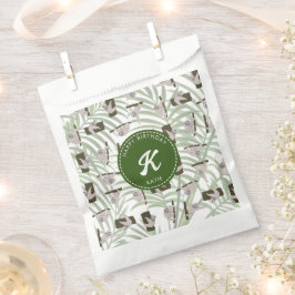 Leuke luiaard dier patroon in wild bos verjaardag bedankzakje