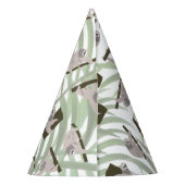 Leuke luiaard dier patroon in wild bos verjaardag feesthoedjes (Achterkant)