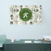 Leuke luiaard dier patroon in wild bos verjaardag spandoek (Beurs)