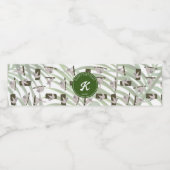 Leuke luiaard dier patroon in wild bos verjaardag waterfles etiket (Enkel label)