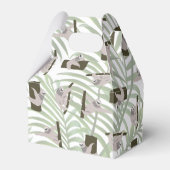 Leuke luiaard dierlijk patroon in wild bos bedankdoosjes (Achterkant)