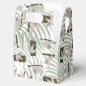 Leuke luiaard dierlijk patroon in wild bos bedankdoosjes (Geopend)