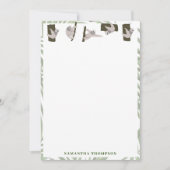 Leuke luiaard dierlijk patroon in wild bos bedankkaart (Voorkant)