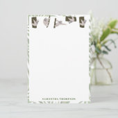 Leuke luiaard dierlijk patroon in wild bos bedankkaart (Staand voorkant)