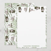 Leuke luiaard dierlijk patroon in wild bos bedankkaart (Voorkant / Achterkant)