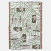 Leuke luiaard dierlijk patroon in wild bos deken (Voorkant Verticaal)