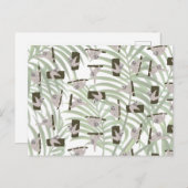 Leuke luiaard dierlijk patroon in wild bos feestdagenkaart (Voorkant / Achterkant)