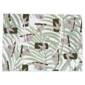 Leuke luiaard dierlijk patroon in wild bos groot cadeauzakje (Achterkant)