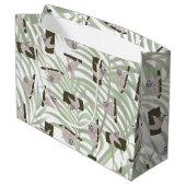 Leuke luiaard dierlijk patroon in wild bos groot cadeauzakje (Achterkant Gekanteld)