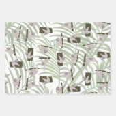 Leuke luiaard dierlijk patroon in wild bos inpakpapier vel (Voorkant 3)