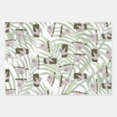 Leuke luiaard dierlijk patroon in wild bos inpakpapier vel (Voorkant 2)