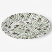 Leuke luiaard dierlijk patroon in wild bos papieren bordje (Gekanteld)