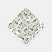 Leuke luiaard dierlijk patroon in wild bos servet (Hoek)