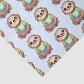 Leuke luiaard Dragen een Shirt Pattern Tissuepapier (Detail)