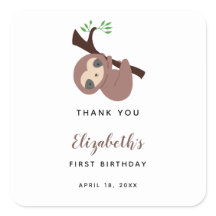 Leuke luiaard Eerste Verjaardag Schattig Dier Kawa