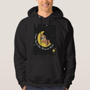 Leuke luiaard Ik hou van je naar de maan en terug Hoodie