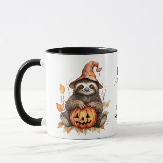 Leuke luiaard Jack o' lantaarn Kinder Halloween Mok (Links)