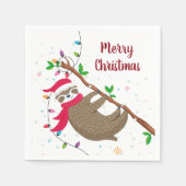 Leuke Luiaard Kerst servetten (Voorkant)