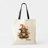 Leuke luiaard Kinder Trick or treat Halloween Tote Bag (Achterkant)