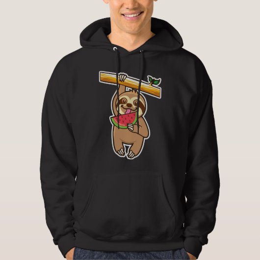 Leuke luiaard meloen hoodie (Voorkant)