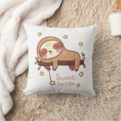 Leuke luiaard naam Sweet Dreams Sleepy Sierkussen (Deken)