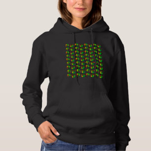 Leuke luiaard op takspatroon Schattig kleurrijke s Hoodie