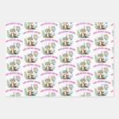 Leuke luiaard otter rode panda verjaardagsfeest inpakpapier vel (Voorkant 3)