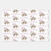 Leuke luiaard over verjaardagsfeest cadeau inpakpapier vel (Voorkant 2)