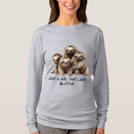 Leuke luiaard T-shirt (Voorkant)