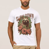 Leuke luiaard vertragen Luke 10:38-42 T-shirt (Voorkant)