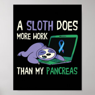 Leuke luie alvleesklier diabetesbewustzijn insulin poster