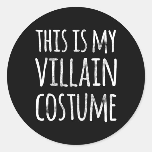 Leuke luie Halloween Dit is mijn schurk kostuum Ronde Sticker (Voorkant)