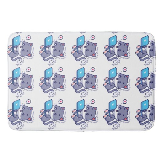 Leuke luie student - misschien ga ik morgen studer badmat (Voorkant)