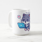 Leuke luie student - misschien ga ik morgen studer koffiemok (Voorkant links)