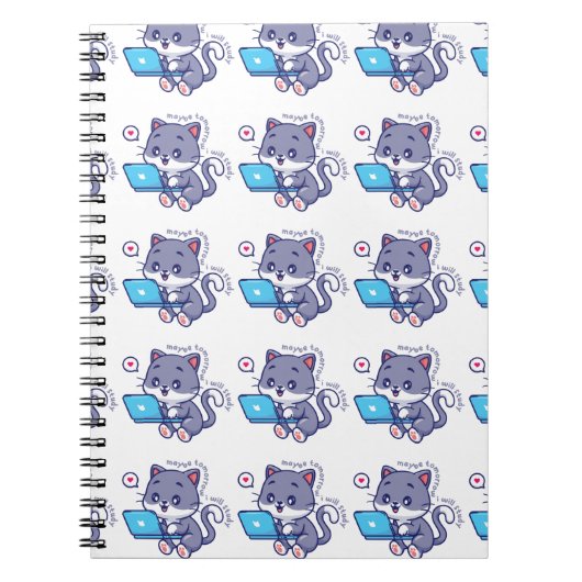 Leuke luie student - misschien ga ik morgen studer notitieboek (Voorkant)