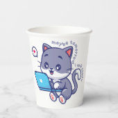 Leuke luie student - misschien ga ik morgen studer papieren bekers (Achterkant)