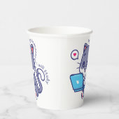 Leuke luie student - misschien ga ik morgen studer papieren bekers (Rechts)