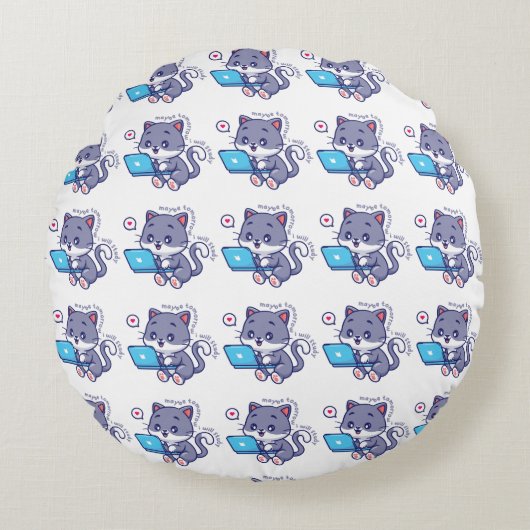 Leuke luie student - misschien ga ik morgen studer rond kussen (Voorkant)